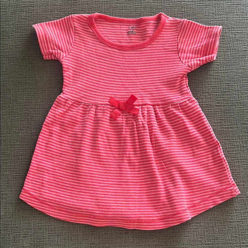 Pink Striped Kids Casual Dress!